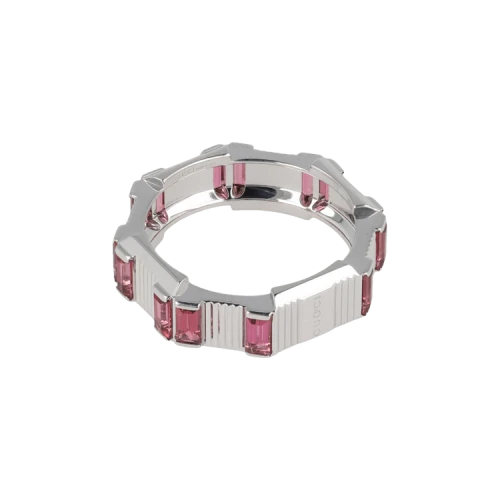 Gucci Link to Love Rubellite Ring Silver