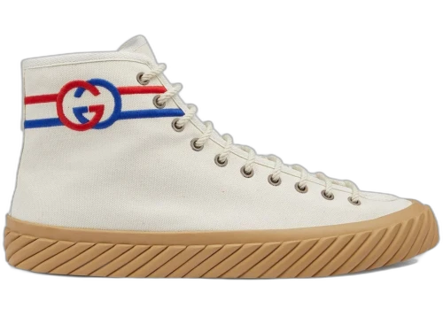 Gucci Interlock G High-Top Sneaker White Red Blue