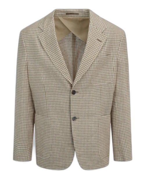 Gucci Vichy Linen Blazer Cream