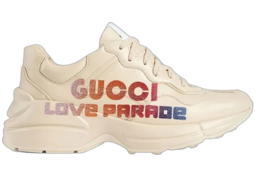 Gucci Rhyton Glitter-Logo Chunky Sneaker Love Parade Off-White (Women's)