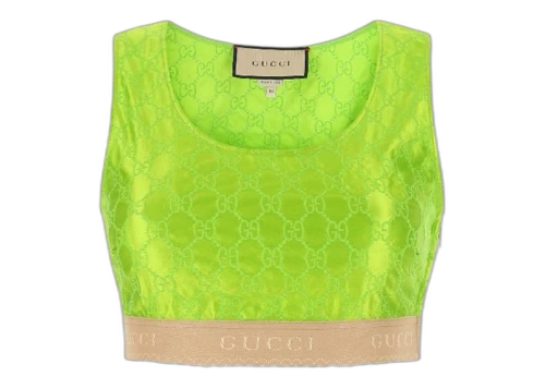 Gucci GG Embroidered Silk Vest Green