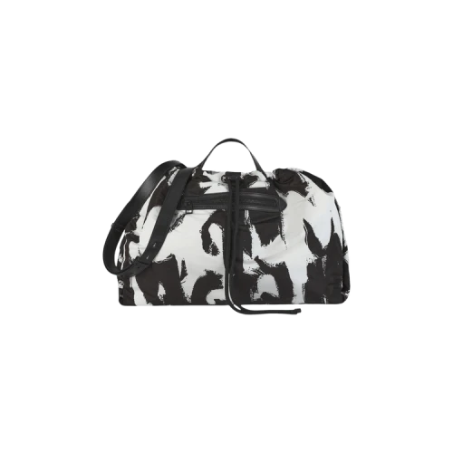 Alexander McQueen Graffiti Logo Bundle Bag Black White