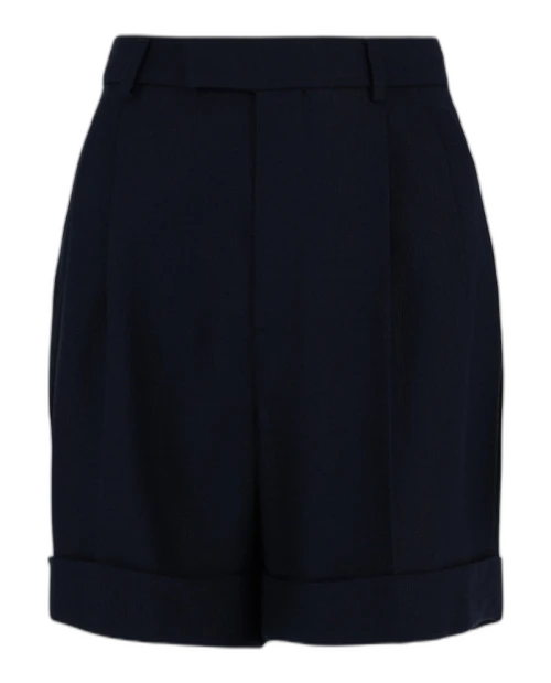 Gucci High Rise Cuffed Shorts Blue