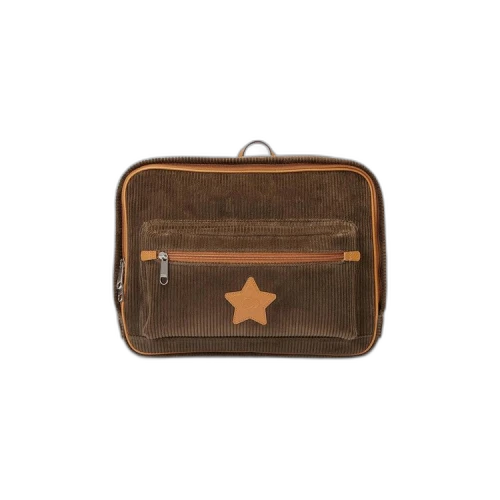 Gucci Kids Calfskin Corduroy Star Embroidered Backpack 'Green'