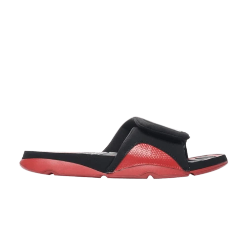 Air Jordan Hydro 4 Black Red Velcro Sports Slippers