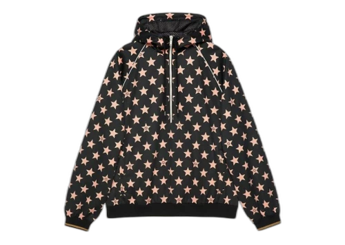 Gucci All Over Half Zip Jacket Black Pink