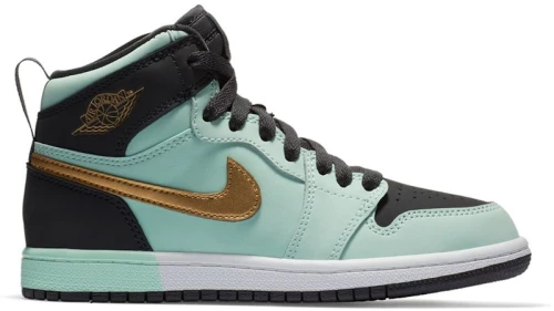 Jordan 1 Retro High Mint Foam Anthracite Metallic Gold (PS)