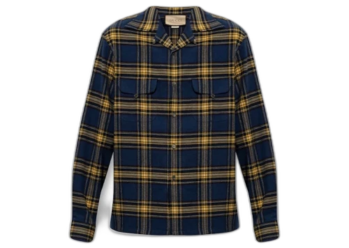Gucci Checked Shirt Navy
