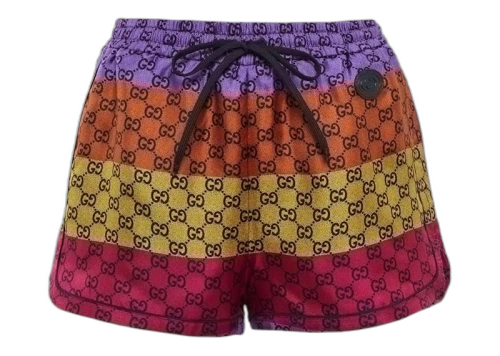 Gucci Logo Color Stripe Shorts Multi