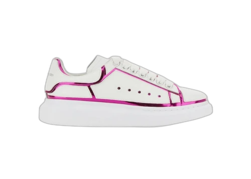 Alexander McQueen Oversized White Printer Pink Trim (Women's)