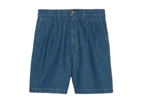 Gucci Lovelight Denim Shorts Blue