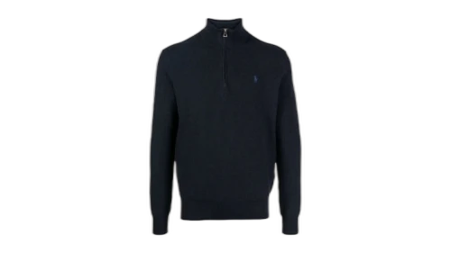 Polo Ralph Lauren L/S Cotton 1/2 Zip Sweater Pullover Heather Navy
