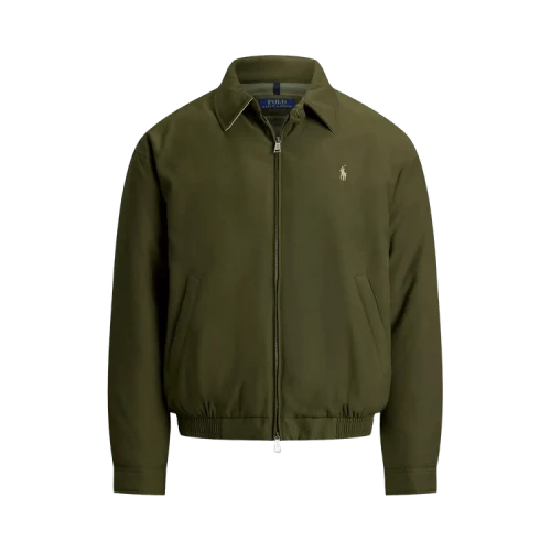 Polo Ralph Lauren Long-Sleeve Polyester Twill Polo Insulated Windbreaker M 'Company Olive'