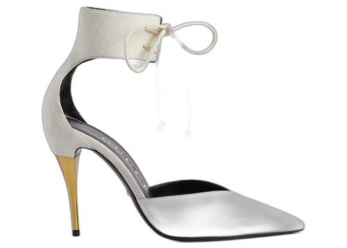 Gucci High Heel Pump with Ankle Cuff White (Women's)