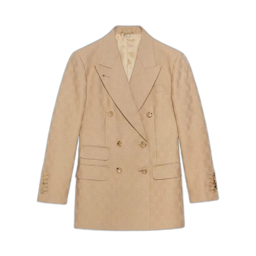 Gucci GG Wool Jacquard Jacket 'Camel'