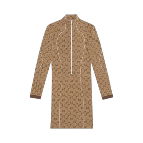 Gucci GG Jersey Jacquard Dress 'Beige/Ebony'