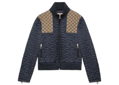 Gucci GG Fabric Quilted Jacket Blue