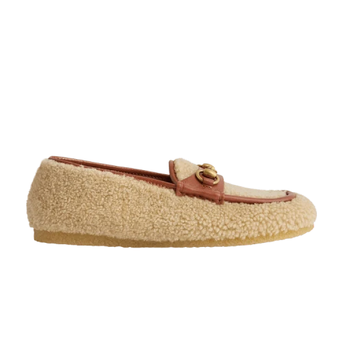 Gucci Horsebit Loafer 'Ivory Merino Wool'