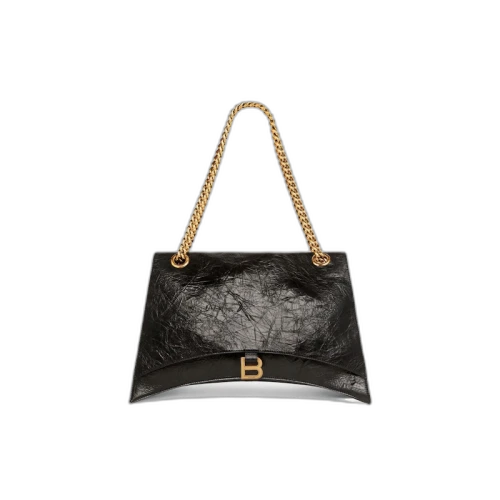 Balenciaga Womens Crush Large Chain Bag Black