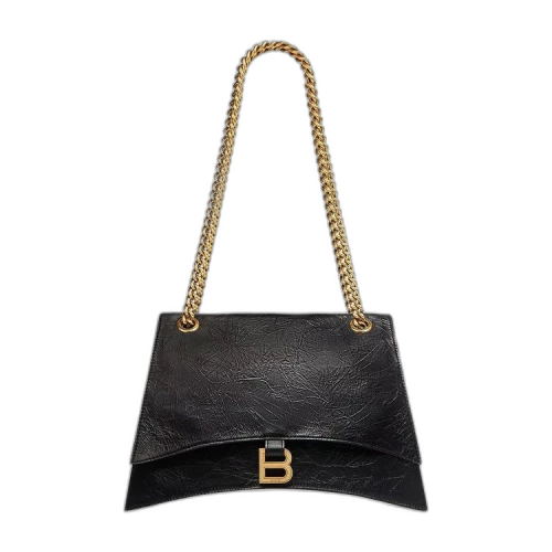 Balenciaga Crush Crocodile Medium Chain Bag 'Black'