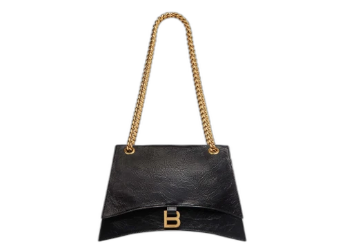 Balenciaga Women's Crush Medium Chain Bag Black