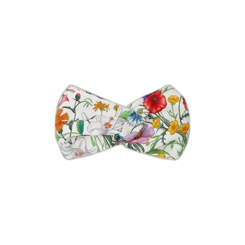 Gucci Flora Print Silk Headband 'Roseate'