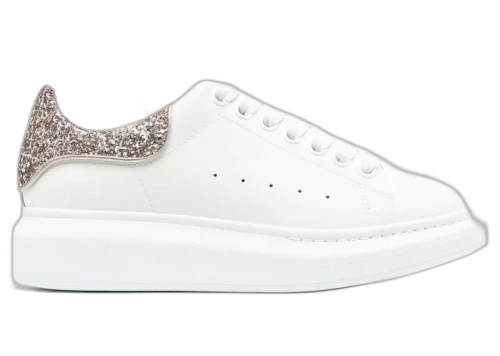 Alexander McQueen Oversized White Rose Glitter (Women's)