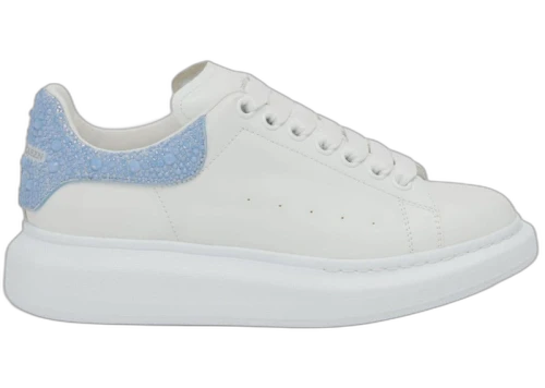 Alexander McQueen Oversized White Light Blue Rhinestone (Women's)