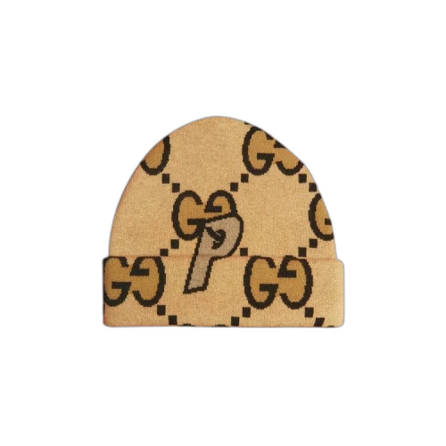 Gucci x Palace Wool Large GG-P Beanie 'Beige/Ebony'