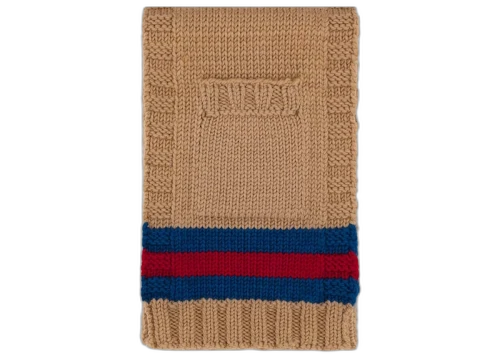 Gucci Wool Scarf with Pockets Beige