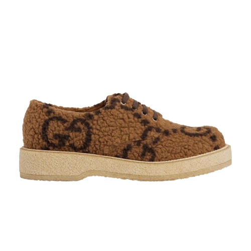 Gucci Lace Up Shoe 'GG Canvas - Brown'