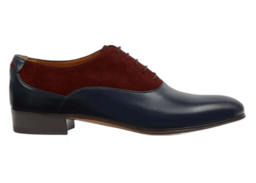 Gucci Double G Panelled Lace-up Shoes Brown Blue