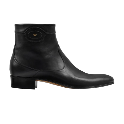 Gucci Ankle Boot 'Logo Embellished - Black'