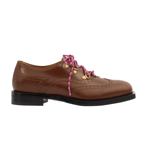 Gucci Brogue Detail Lace Up 'Brown'