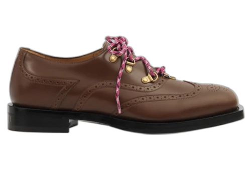 Gucci Brogue Detail Lace Up Shoe Brown