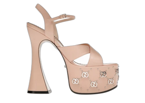 Gucci Interlocking G Leather Platform Sandals Pink (Women's)