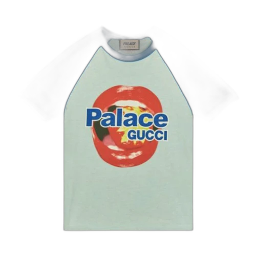 Gucci x Palace Printed Cotton Jersey T-Shirt 'Light Blue'