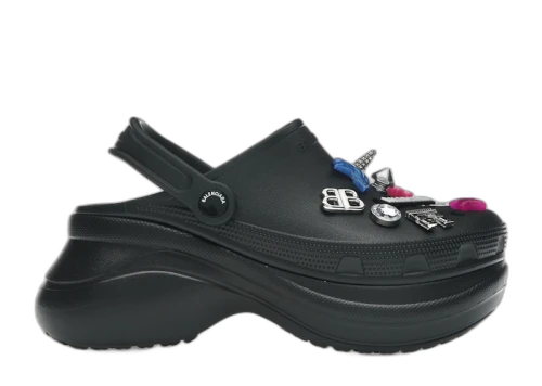 Balenciaga x Crocs Mule Black Multicolor Jibbitz (Women's)