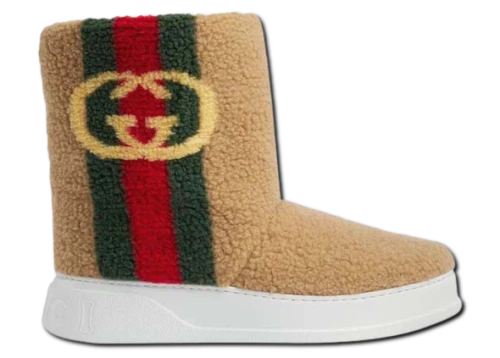 Gucci GG Ankle Boots Beige