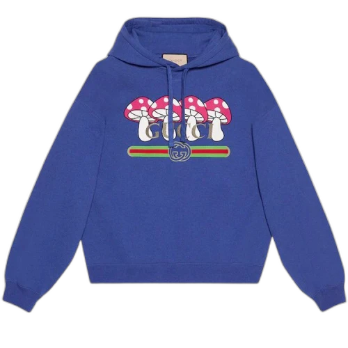 Gucci Jersey Hooded Sweatshirt 'Blue'