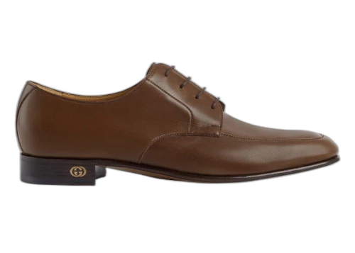 Gucci Leather Lace-up Shoes Brown