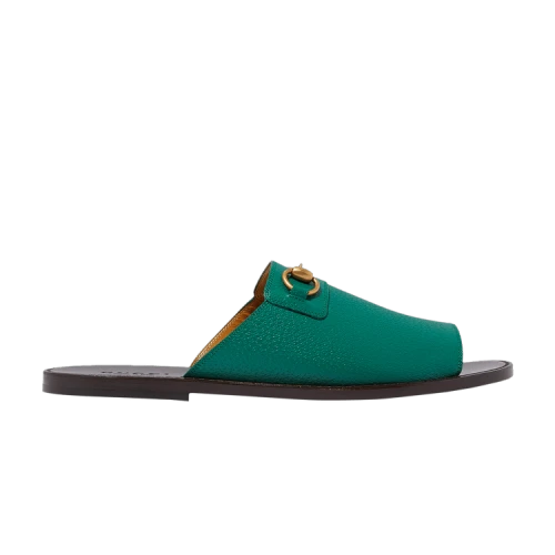 Gucci Horsebit Flat Slide 'Green'
