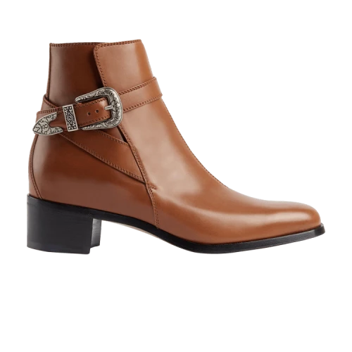 Gucci Buckled Ankle Boot 'Brown'