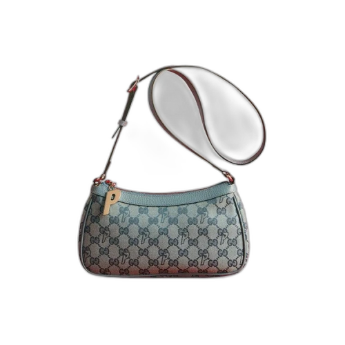 Gucci x Palace GG-P Canvas Half-Moon Mini Bag 'Pale Blue'