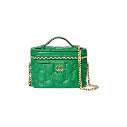 Gucci GG Matelassé Top Handle Mini Bag 'Green'