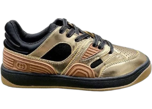 Gucci Basket Low Gold Black