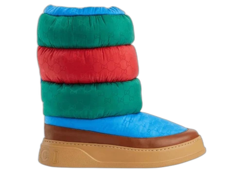 Gucci Padded Snow Boots Green Multi
