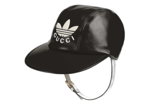 Gucci x adidas Baseball Hat with Chin Strap Black