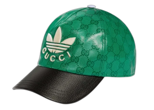 Gucci x Adidas GG Canvas Baseball Cap Green