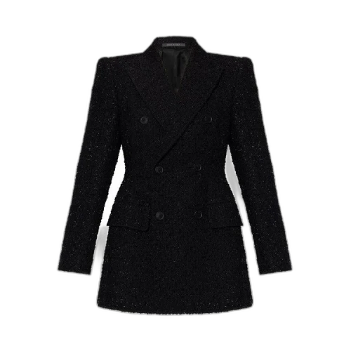 Balenciaga Hourglass Tweed Jacket 'Black'